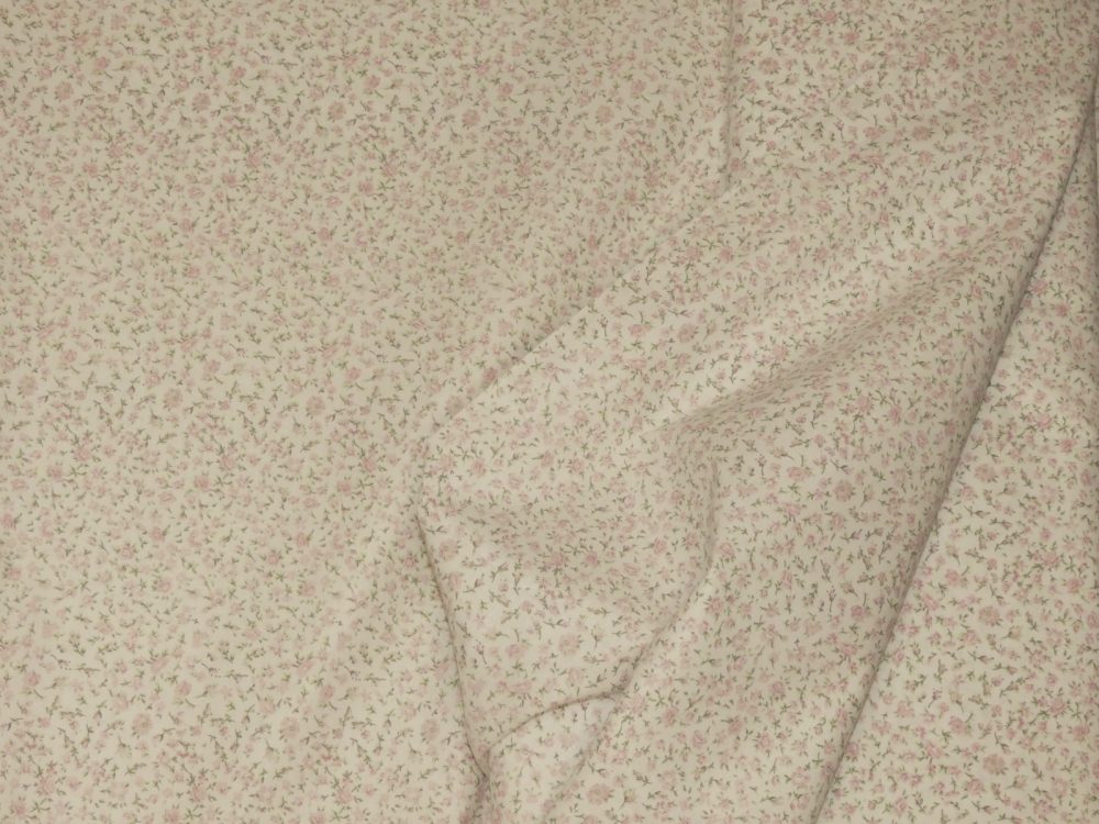 Tissu petite fleur rose