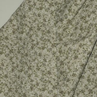 Tissu petite fleur verte