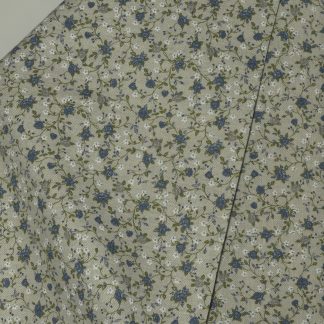 Tissu petite fleur bleue