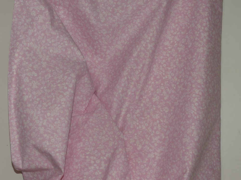 Tissu petite fleur blanche