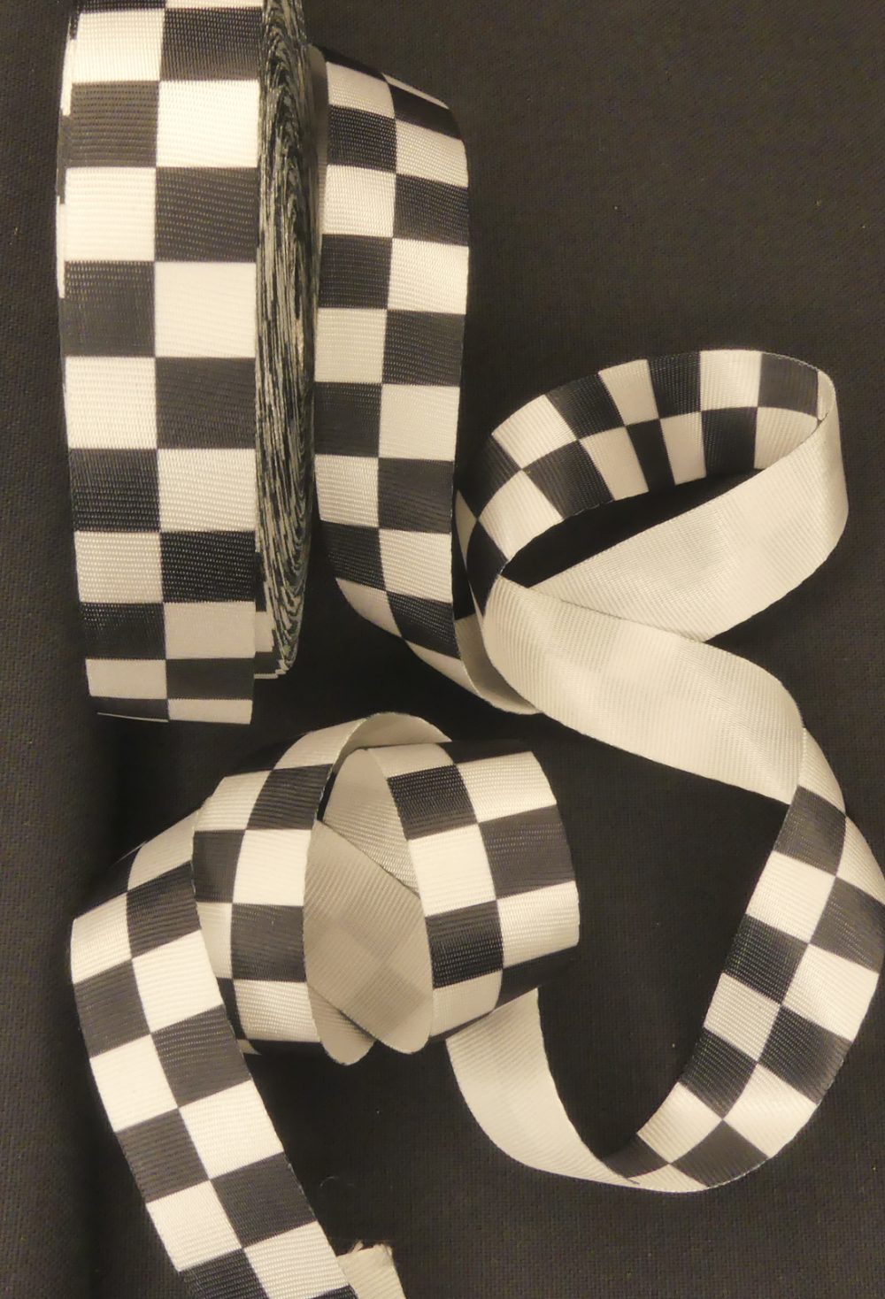 Ruban gros grain damier