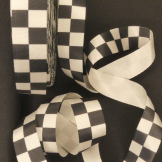 Ruban gros grain damier