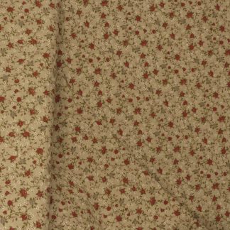 Tissu petite fleur rouge