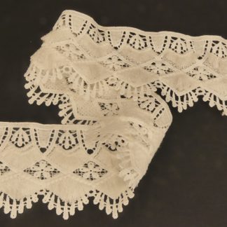 Dentelle frange blanche
