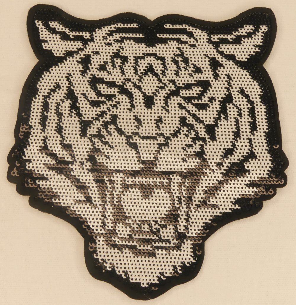 Écusson tigre pailleté