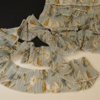 Dentelle tissu plissé