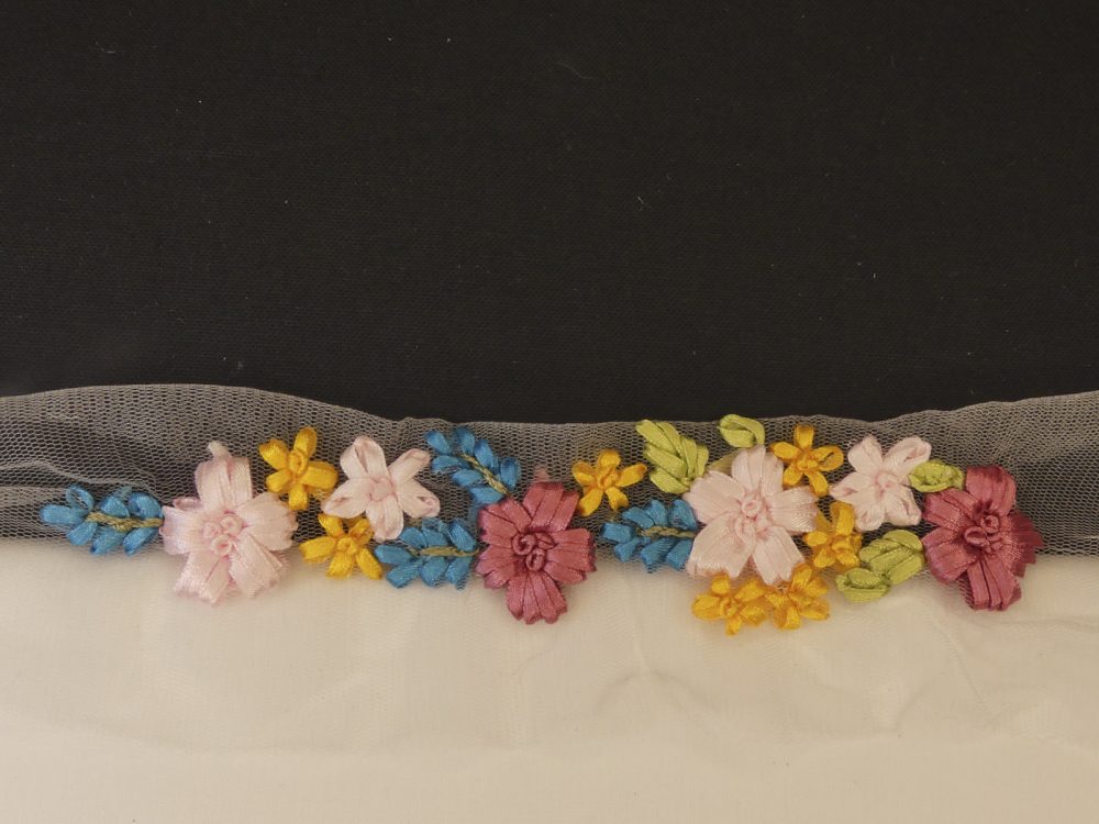 Écusson fleurs brodées