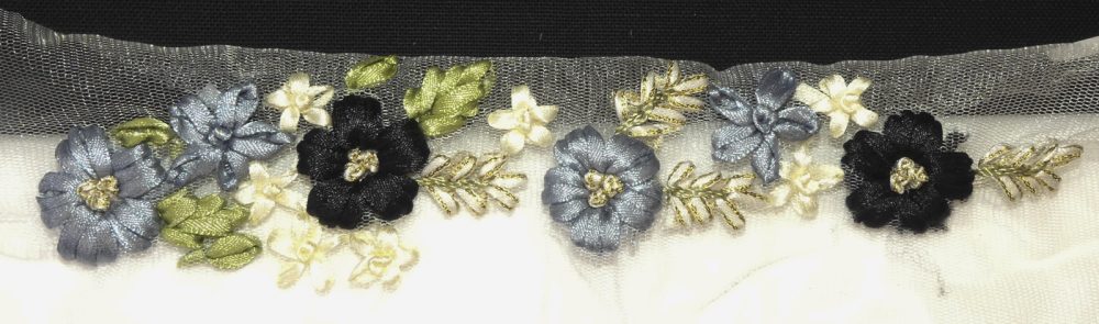 Écusson fleurs brodées