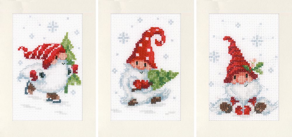 Cartes de vœux gnomes de noël