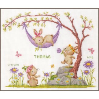 Lapins dans le jardin