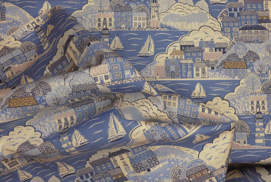 Tissu motif bateau