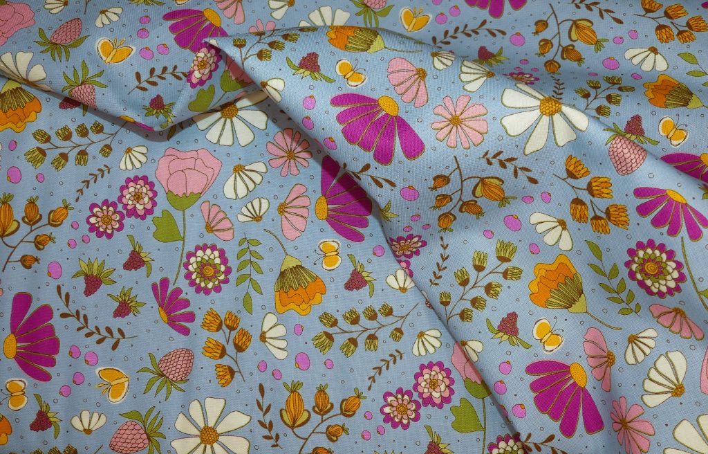 Tissu motif fleurs