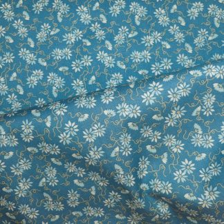 Tissu motif petites fleurs beiges