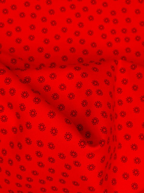 Tissu faux uni rouge