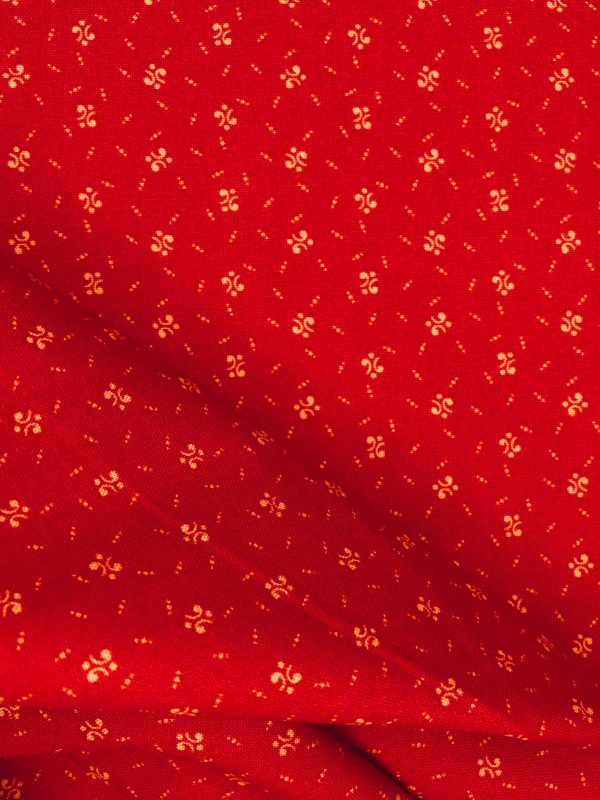 Tissu faux uni rouge