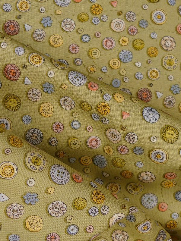 Tissu motif bouton