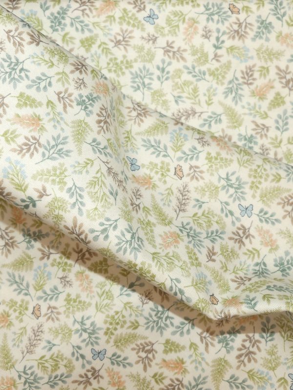 Tissu motif feuillage