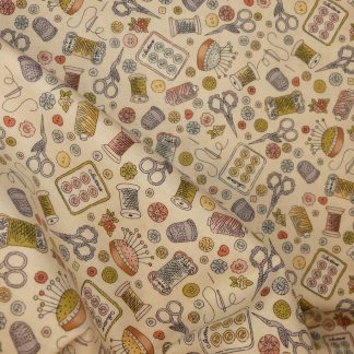 Tissu motif mercerie