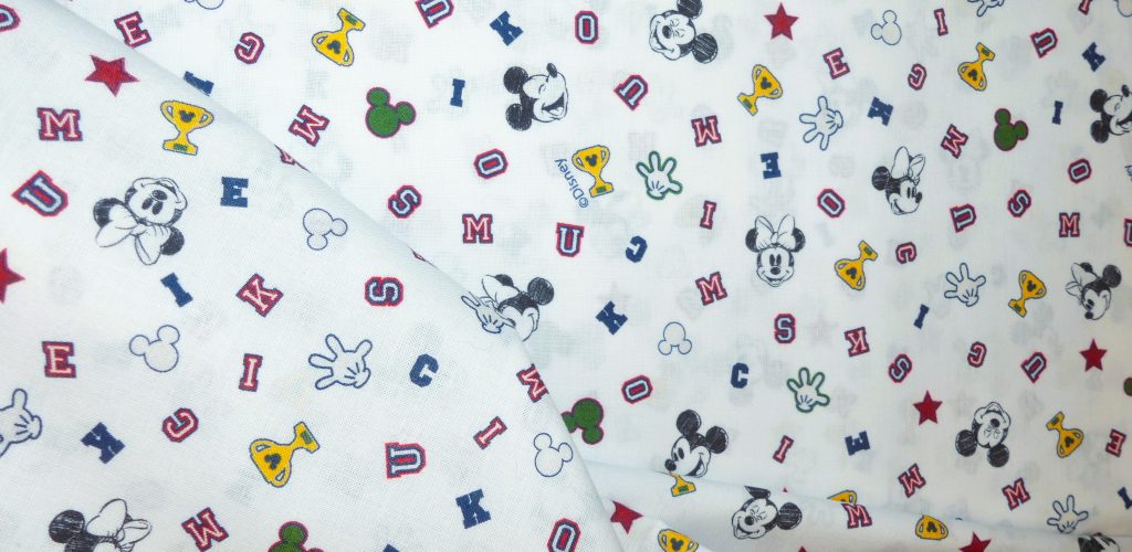Tissu motif mickey
