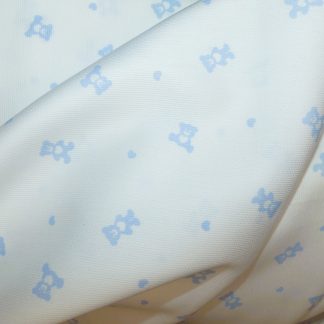 Tissu motif ours bleu