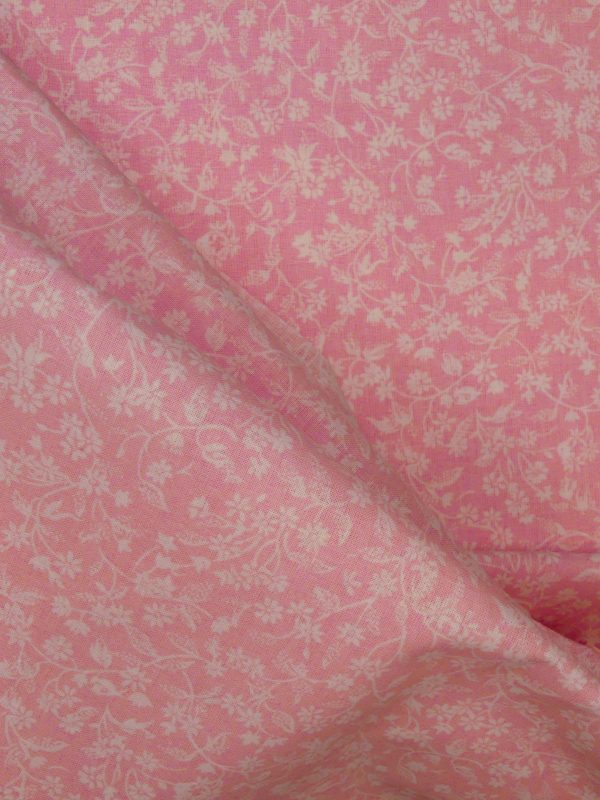 Tissu faux uni rose
