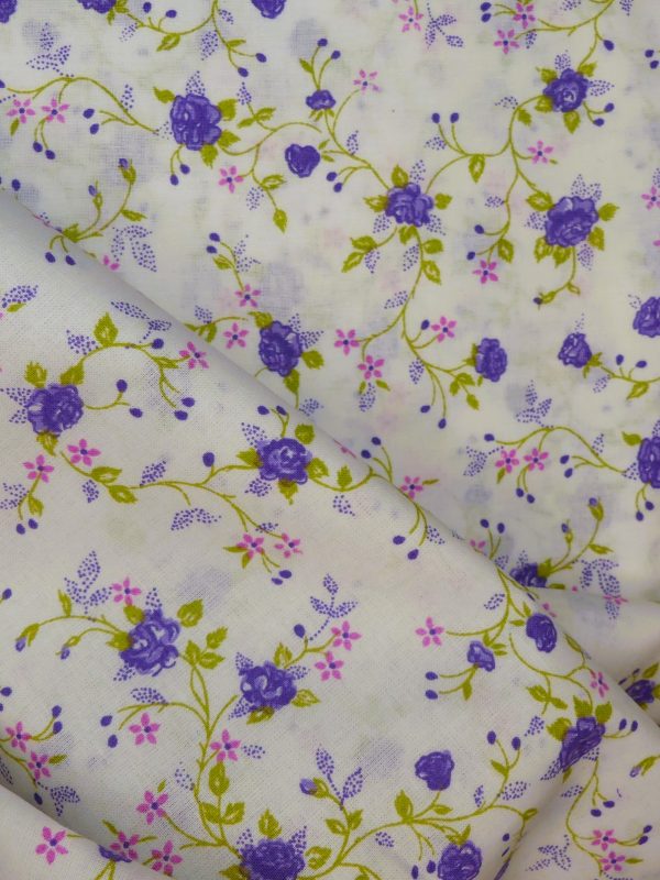 Tissu motif petites fleurs