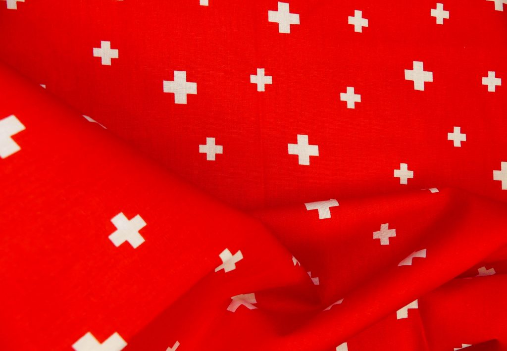 Tissu croix Suisse