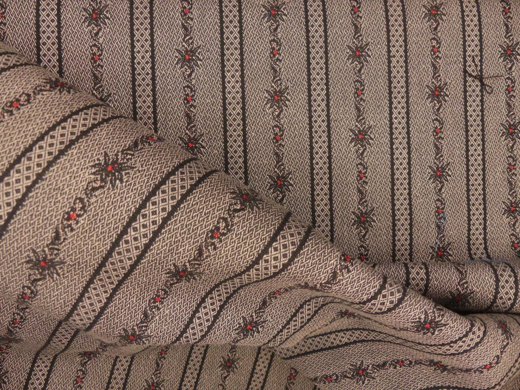 Tissu bande edelweiss grise