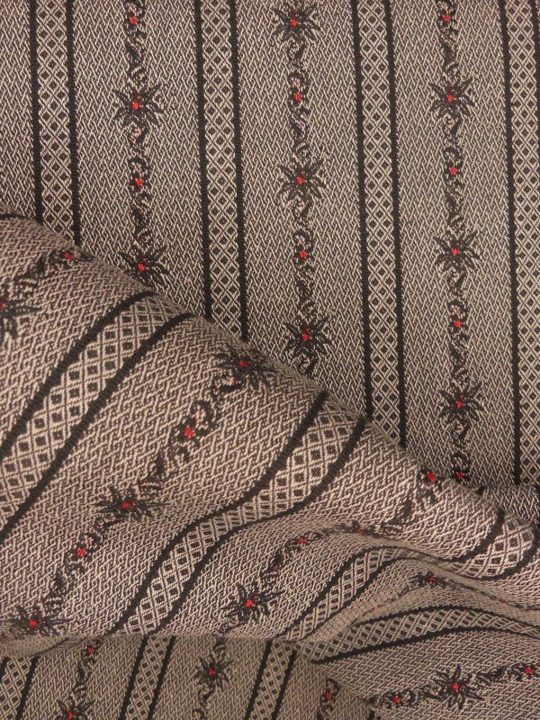 Tissu bande edelweiss grise