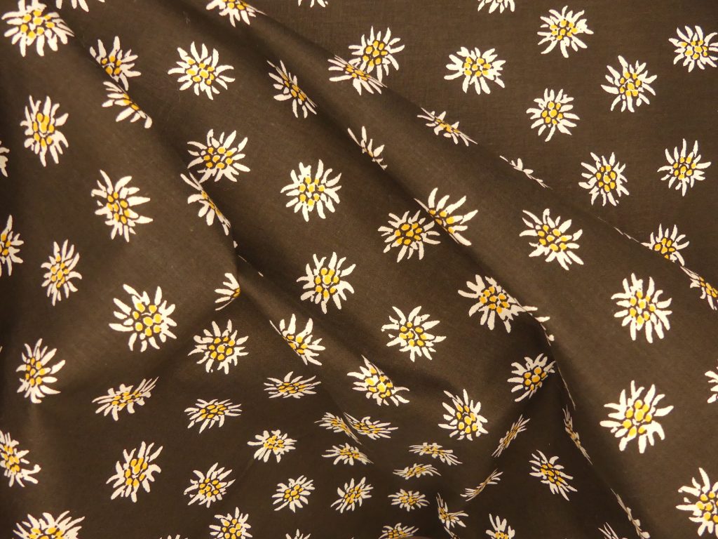 Tissu edelweiss noire