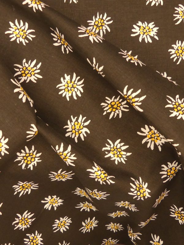 Tissu edelweiss noire