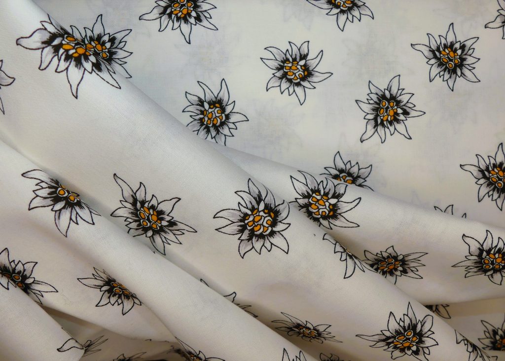 Tissu edelweiss blanche
