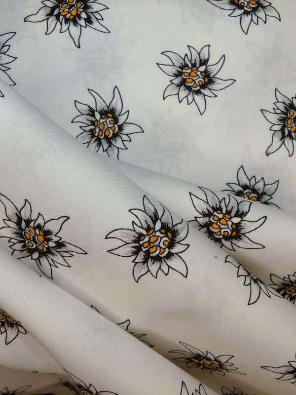 Tissu edelweiss blanche