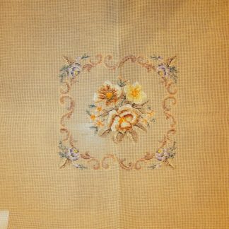 Tapisserie Tramé carré de fleurs
