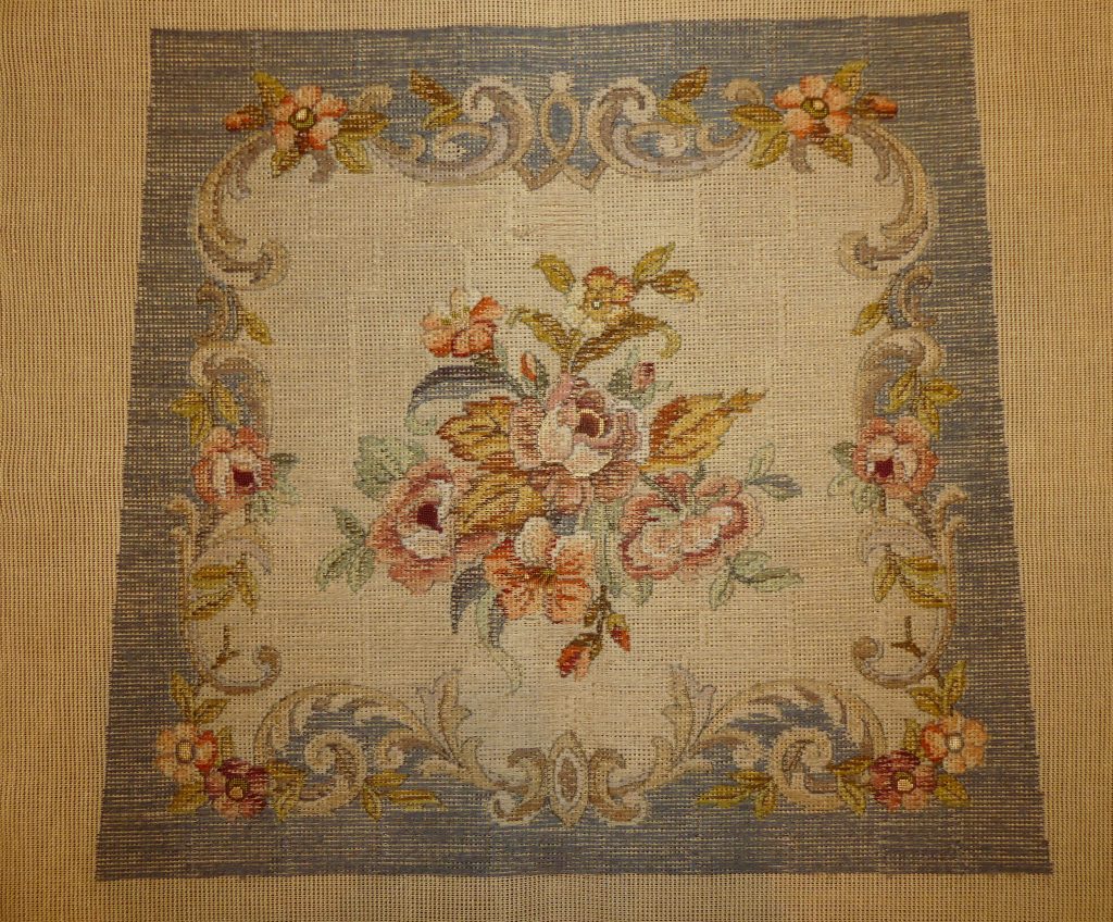 Tapisserie Tramé bouquet de fleurs
