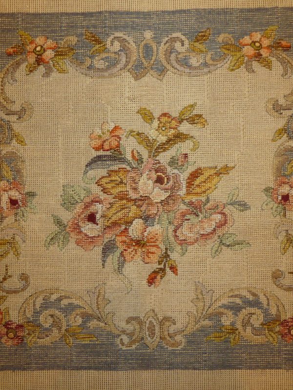 Tapisserie Tramé bouquet de fleurs
