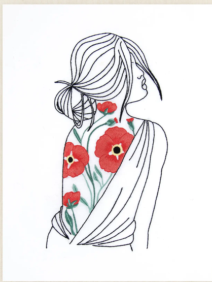 Figures florales coquelicots