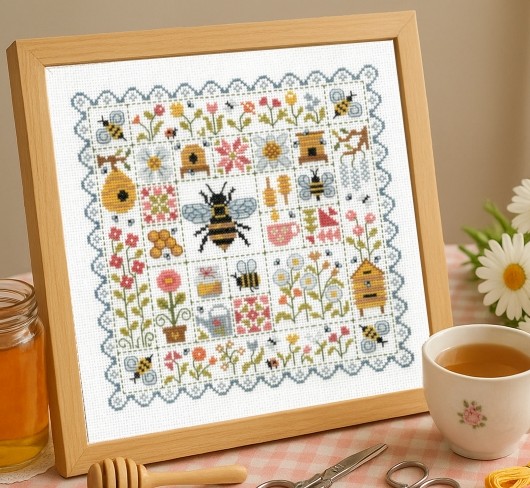 Patchwork aux abeilles