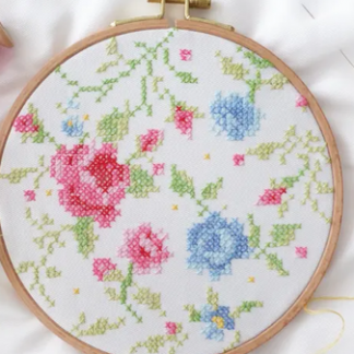 Roses bleues et roses