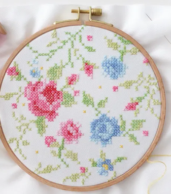 Roses bleues et roses