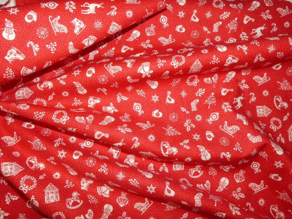 Tissu motif noël