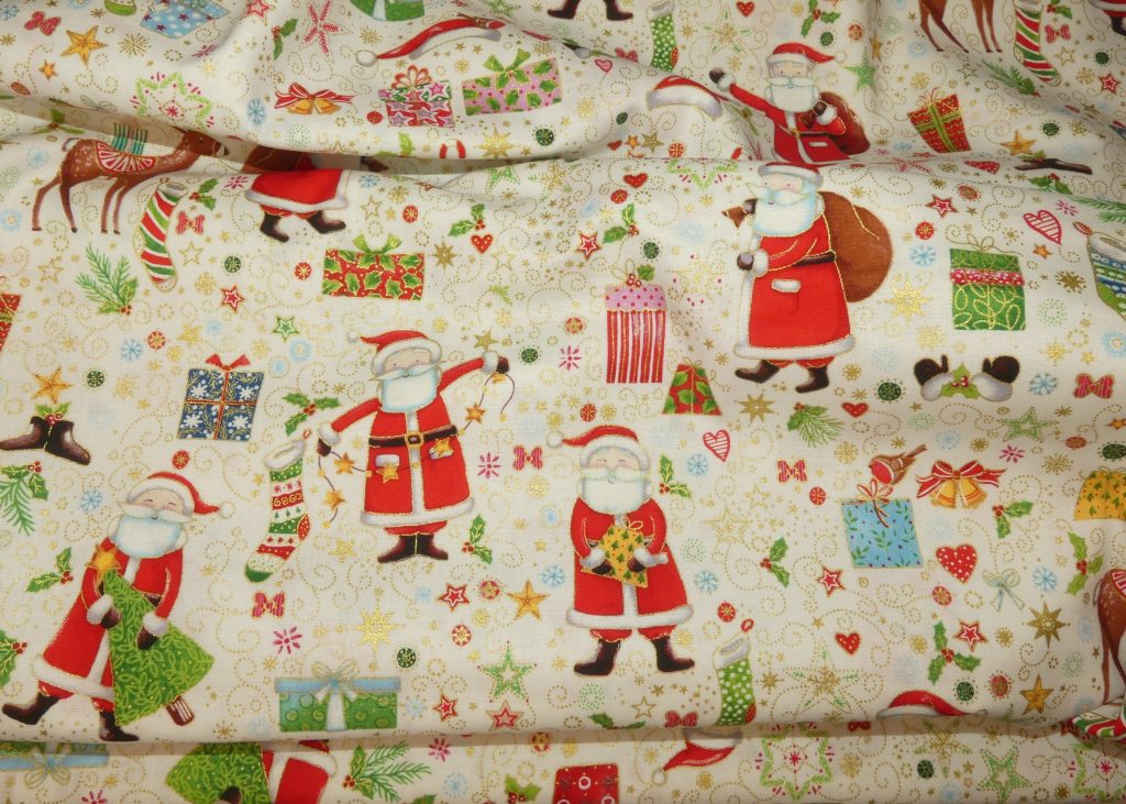 Tissu père noël