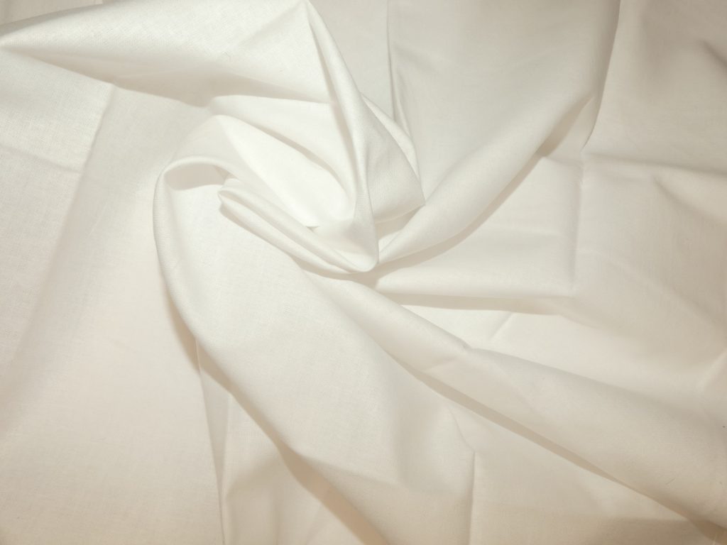 Tissu coton blanc
