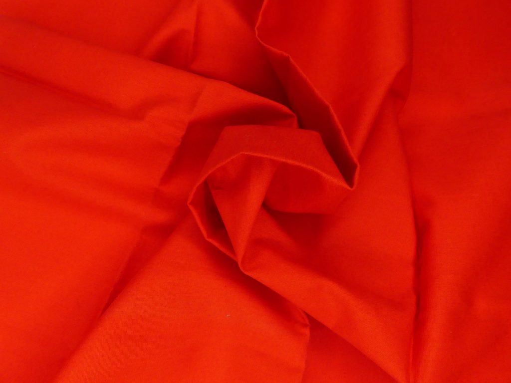 Tissu coton rouge