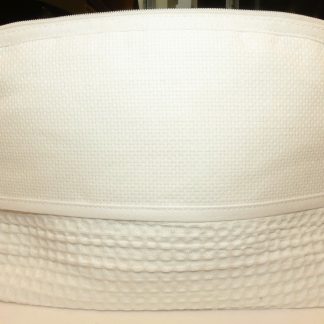 Trousse matelassée blanche