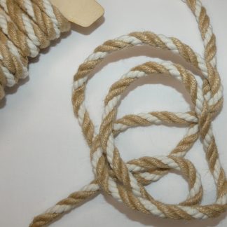 Cordelette lin ficelle/blanc